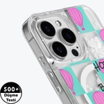 Apple iPhone 16 Pro Max Kılıf M-safe Şarj Özellikli Parlak Kumlu Sıvılı Youngkit Pink Dream Quicksand Serisi Kapak