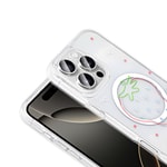 Apple iPhone 16 Pro Max Kılıf M-Safe Şarj Özellikli Şeffaf Zore Folk Sert Kapak