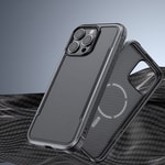 Apple iPhone 16 Pro Max Kılıf M-safe Şarj Özellikli Airbagli Raptic Apex Serisi Karbon Fiber Tasarımlı Kapak