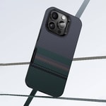 Apple iPhone 16 Pro Max Kılıf M-safe Şarj Özellikli Karbon Fiber Tasarımlı Benks Aurora ArmorPro Kevlar Kapak