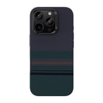 Apple iPhone 16 Pro Max Kılıf M-safe Şarj Özellikli Karbon Fiber Tasarımlı Benks Aurora ArmorPro Kevlar Kapak