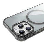 Apple iPhone 16 Pro Max Kılıf M-safe Şarj Özellikli Taşlı ve Simli Tasarım Mutural Blink Kapak