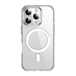 Apple iPhone 16 Pro Max Kılıf M-safe Şarj Özellikli Transparan Sert PC Wlons Pita Kapak