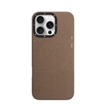 Apple iPhone 16 Pro Max Kılıf M-safe Şarj Özellikli Aramid Fiber Youngkit 1500D Extreme Wing Titanyum-Gold Serisi Kapak