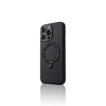 Apple iPhone 16 Pro Max Kılıf M-safe Şarj Özellikli Standlı Suni Deri Tasarımlı Pynana Dancing Circle Serisi Kapak