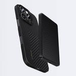 Apple iPhone 16 Pro Max Kılıf M-safe Şarj Özellikli Karbon Fiber Benks Montage ArmorAir Kevlar Kapak