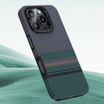 Apple iPhone 16 Pro Max Kılıf M-safe Şarj Özellikli Karbon Fiber Tasarımlı Benks Aurora ArmorPro Kevlar Kapak