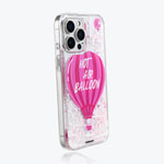 Apple iPhone 16 Pro Max Kılıf M-safe Şarj Özellikli Parlak Kumlu Sıvılı Youngkit Pink Dream Quicksand Serisi Kapak