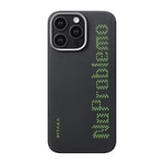 Apple iPhone 16 Pro Max Kılıf M-safe Şarj Özellikli Lumintex Teknolojili Fosforlu Aramid Fiber Pitaka Tactile Woven Aries Serisi NoProblemo Kapak