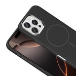 Apple iPhone 16 Pro Max Kılıf M-Safe Şarj Özellikli Metal Kamera Çerçeveli Zore Edi Silikon Kapak