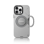 Apple iPhone 16 Pro Max Kılıf M-safe Şarj Özellikli 360° Standlı Basit Mat Deri Desenli Youngkit Tech Leather Serisi Kapak