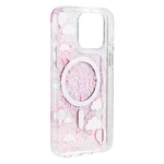 Apple iPhone 16 Pro Max Kılıf M-safe Şarj Özellikli Parlak Kumlu Sıvılı Youngkit Pink Dream Quicksand Serisi Kapak