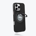 Apple iPhone 16 Pro Max Kılıf M-safe Şarj Özellikli 360° Standlı Basit Mat Deri Desenli Youngkit Tech Leather Serisi Kapak