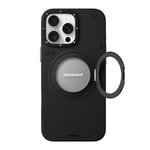 Apple iPhone 16 Pro Max Kılıf M-safe Şarj Özellikli 360° Standlı Basit Mat Deri Desenli Youngkit Tech Leather Serisi Kapak