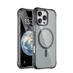 Apple iPhone 16 Pro Max Kılıf M-safe Şarj Özellikli Taşlı ve Simli Tasarım Mutural Blink Kapak