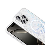 Apple iPhone 16 Pro Max Kılıf M-Safe Şarj Özellikli Şeffaf Zore Folk Sert Kapak
