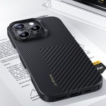 Apple iPhone 16 Pro Max Kılıf Magsafe Şarj Özellikli Karbon Fiber Benks Yeni Seri Montage ArmorAir Kevlar Kapak