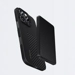 Apple iPhone 16 Pro Max Kılıf Magsafe Şarj Özellikli Karbon Fiber Benks Yeni Seri Montage ArmorAir Kevlar Kapak