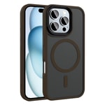 Apple iPhone 16 Pro Max Kılıf Mat Arka Yüzey Wireless Şarj Özellikli Zore Flet M-safe Kapak