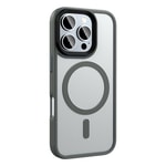 Apple iPhone 16 Pro Max Kılıf Mat Arka Yüzey Wireless Şarj Özellikli Zore Flet M-safe Kapak