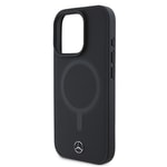 Apple iPhone 16 Pro Max Kılıf Mercedes Benz M-safe Şarj Özellikli Yumuşak Deri Orjinal Lisanslı Kapak