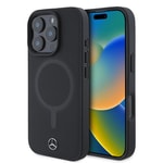 Apple iPhone 16 Pro Max Kılıf Mercedes Benz M-safe Şarj Özellikli Yumuşak Deri Orjinal Lisanslı Kapak