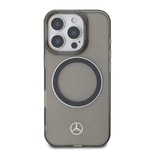 Apple iPhone 16 Pro Max Kılıf Mercedes Benz Orjinal Lisanslı M-safe Şarj Özellikli Saydam Yüzey Silver Ring Kapak