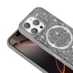 Apple iPhone 16 Pro Max Kılıf Pırlanta Tasarımlı M-safe Şarj Özellikli Zore Mozaik Silikon Kapak