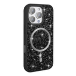 Apple iPhone 16 Pro Max Kılıf Pırlanta Tasarımlı M-safe Şarj Özellikli Zore Mozaik Silikon Kapak