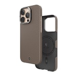Apple iPhone 16 Pro Max Kılıf Wiwu DCC-208 M-safe Şarj Özellikli Kamera Standlı Aramid Fiber Tasarım Kapak