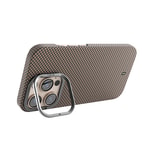 Apple iPhone 16 Pro Max Kılıf Wiwu DCC-208 M-safe Şarj Özellikli Kamera Standlı Aramid Fiber Tasarım Kapak