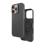 Apple iPhone 16 Pro Max Kılıf Wiwu DCC-206 M-safe Şarj Özellikli Kamera Standlı Aramid Fiber Tasarım Kapak