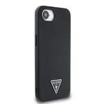 Apple iPhone 16E Kılıf Guess Orjinal Lisanslı M-safe Şarj Özellikli Grained Triangle Kapak