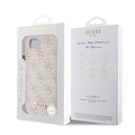 Apple iPhone 16E Kılıf Guess Orjinal Lisanslı 4G Desenli Script Metal Logolu Kapak