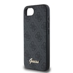 Apple iPhone 16E Kılıf Guess Orjinal Lisanslı 4G Desenli Script Metal Logolu Kapak