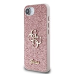 Apple iPhone 16E Kılıf Guess Orjinal Lisanslı 4G Büyük Metal Logolu Glitter Kapak