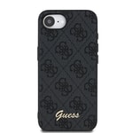 Apple iPhone 16E Kılıf Guess Orjinal Lisanslı 4G Desenli Script Metal Logolu Kapak