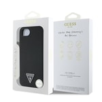 Apple iPhone 16E Kılıf Guess Orjinal Lisanslı M-safe Şarj Özellikli Grained Triangle Kapak