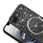 Apple iPhone 16E Kılıf Pırlanta Tasarımlı M-safe Şarj Özellikli Zore Mozaik Silikon Kapak