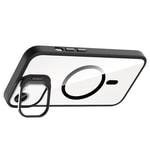 Apple iPhone 16E Kılıf Standlı ve Kamera Lens Hediyeli M-Safe Şarj Özellikli Zore Etro Kapak