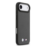 Apple iPhone 17 Air Kılıf BMW Orjinal Lisanslı M-safe Şarj Özellikli Karbon Fiber Metal Logolu Kapak