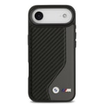 Apple iPhone 17 Air Kılıf BMW Orjinal Lisanslı M-safe Şarj Özellikli Metal BMW ve M Logolu PU Karbon Tasarımlı Kapak