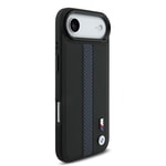 Apple iPhone 17 Air Kılıf BMW Orjinal Lisanslı M-safe Şarj Özellikli Deri Arka Yüzey Metal Logolu Delikli Şerit Tasarımlı Kapak