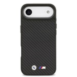 Apple iPhone 17 Air Kılıf BMW Orjinal Lisanslı M-safe Şarj Özellikli Karbon Fiber Metal Logolu Kapak