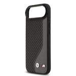 Apple iPhone 17 Air Kılıf BMW Orjinal Lisanslı M-safe Şarj Özellikli Metal BMW ve M Logolu PU Karbon Tasarımlı Kapak