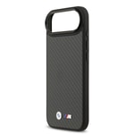 Apple iPhone 17 Air Kılıf BMW Orjinal Lisanslı M-safe Şarj Özellikli Karbon Fiber Metal Logolu Kapak