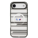 Apple iPhone 17 Air Kılıf BMW Orjinal Lisanslı M-safe Şarj Özellikli Metal Kamera Butonlu Yatay Şeritli M Dizayn Kapak