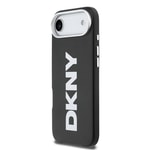 Apple iPhone 17 Air Kılıf DKNY Orjinal Lisanslı M-safe Şarj Özellikli PU Büyük Dikey Logolu Kapak