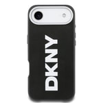 Apple iPhone 17 Air Kılıf DKNY Orjinal Lisanslı M-safe Şarj Özellikli PU Büyük Dikey Logolu Kapak