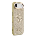 Apple iPhone 17 Air Kılıf Guess Orjinal Lisanslı 4G Büyük Metal Kamera Çerçeveli ve Logolu Glitter Kapak